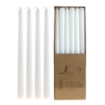 12 pcs 12" Unscented Taper Candle in Brown Box - White
