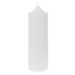 3" x 9" Unscented Round Dome Top Pillar Candle - White